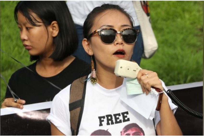 Myanmar youth activist and television host Thinzar Shun Lei Yi 